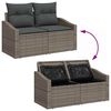 vidaXL Garten-Sofa-Set 8 pcs Grau 55 x 62 x 69 cm Poly Rattan
