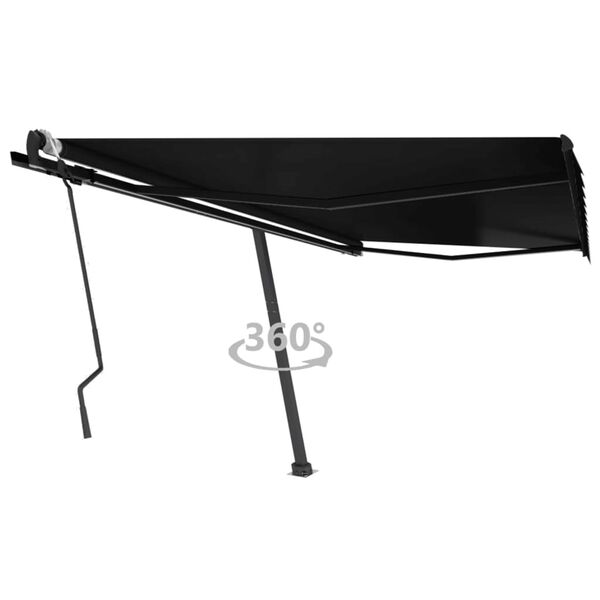 vidaXL Standmarkise Manuell Einziehbar 400x300 cm Anthrazit
