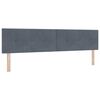 vidaXL Boxspringbett mit Matratze Dunkelgrau 200 x 200 cm Samt