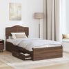 vidaXL Bettrahmen Braun Eichen-Optik 100 x 200 cm Holzwerkstoff