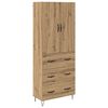 vidaXL Highboard 2 pcs Artisan-Eiche 69,5 x 34 x 180 cm Holzwerkstoff