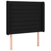vidaXL LED Kopfteil Schwarz 103x16x118/128 cm Stoff