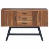 vidaXL TV-St&auml;nder Natur 110 x 30 x 75 cm Massivholz Teak