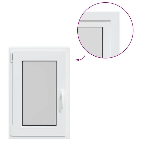 vidaXL Kellerfenster "RISOR" 50x75 cm Drehkipp DIN Links Wei&szlig;