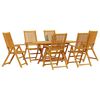 vidaXL Garten Essgruppe 7 pcs Braun Massivholz Akazie