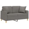 vidaXL 2-Sitzer-Sofa mit Kissen Dunkelgrau 120 cm Stoff