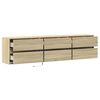 vidaXL TV-Wandschrank mit LED Sonoma-Eiche 180x31x45 cm