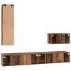 vidaXL Wand-TV-Schrank Wandmontiert 4 pcs Altholz Holzwerkstoff