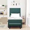 vidaXL Boxspringbett mit Matratze Dunkelgr&uuml;n 100 x 200 cm Samt