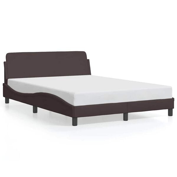 vidaXL Bettgestell "Dover" Dunkelbraun 140x190 cm Stoff