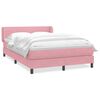 vidaXL Boxspringbett mit Matratze Rosa 140x220 cm Samt