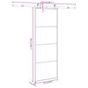 vidaXL Schiebet&uuml;r mit Beschlag 76x205 cm ESG-Glas & Aluminium