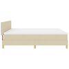 vidaXL Boxspringbett mit Matratze Creme 180 x 200 cm Stoff