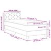 vidaXL Boxspringbett mit Matratze mit LED Creme 100 x 200 cm Stoff