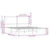 vidaXL Metallbett ohne Matratze Braun Eichen-Optik 137x190 cm