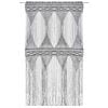 vidaXL Makramee Vorhang Anthrazit 140x240 cm Baumwolle