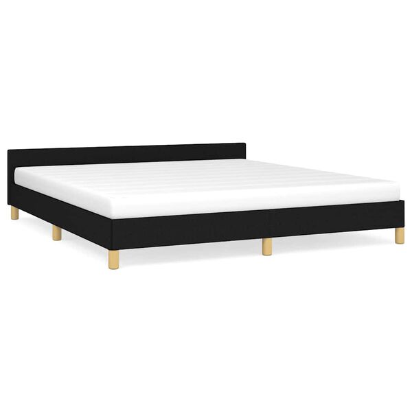 vidaXL Bettgestell ohne Matratze Schwarz 180x200 cm Stoff