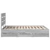 vidaXL Bettrahmen Graues Sonoma 140 x 190 cm Ingenieurs Holz