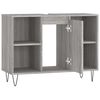 vidaXL Badschrank Grau Sonoma 80x33x60 cm Holzwerkstoff