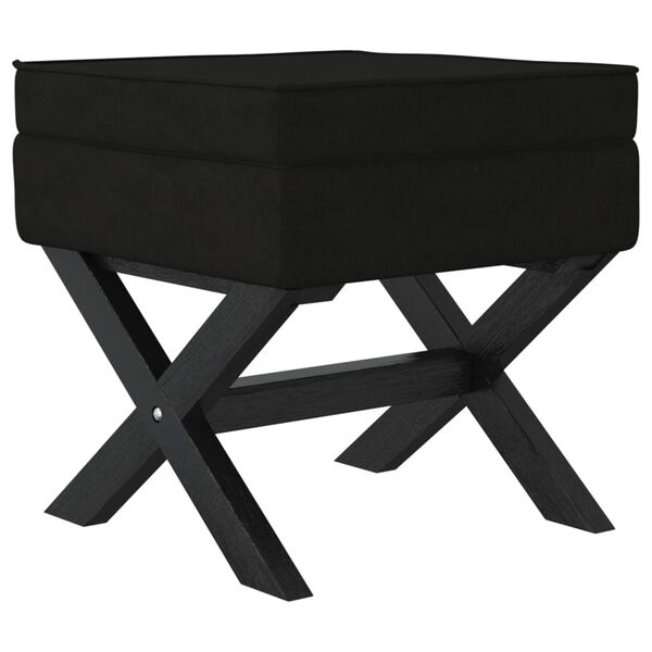vidaXL Hocker mit Stauraum Schwarz 45x45x49 cm Samt