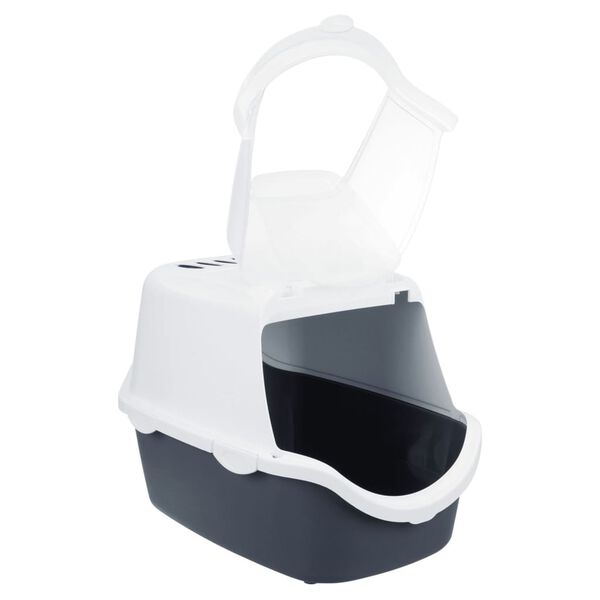 TRIXIE Katzentoilette Vico Blaugrau und Wei&szlig;