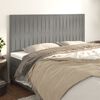vidaXL Kopfteil Hellgrau 160 x 5 x 118/128 cm Samt