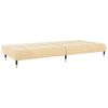 vidaXL Schlafsofa 2-Sitzer Creme Samt
