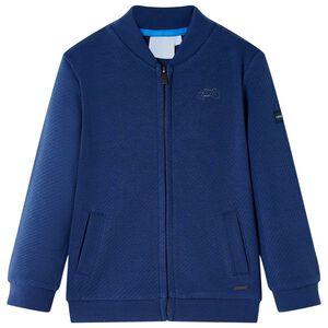 vidaXL Kinder-Sweatshirt mit Rei&szlig;verschluss Marineblau 92