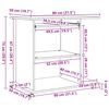 vidaXL Schreibtisch Artisan-Eiche 80x50x75 cm Holzwerkstoff