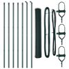 vidaXL Bodenmontierter Sechseckzaun 10 x 1,2 m PVC-beschichteter Stahl