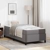 vidaXL Bettrahmen mit Matratze Grau 80 x 200 cm Stoff