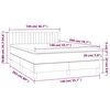 vidaXL Boxspringbett mit Matratze Dunkelgr&uuml;n 140x200 cm Samt