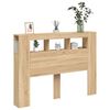vidaXL LED-Kopfteil Sonoma Eiche 140x18,5x103,5 cm Holzwerkstoff