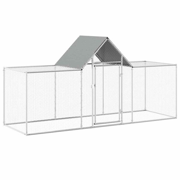 vidaXL H&uuml;hnerstall 3x1x1,5 m Verzinkter Stahl