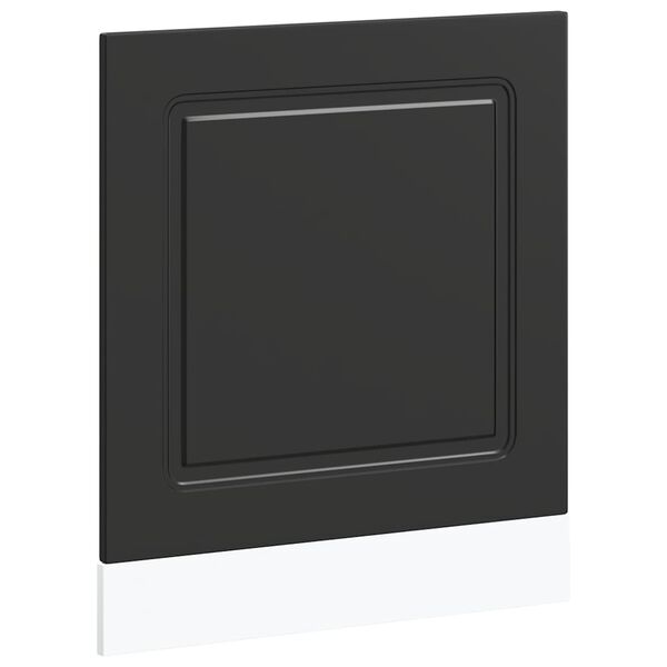 vidaXL Geschirrsp&uuml;lerblende Kalmar Schwarz 60x1,5x67 cm Holzwerkstoff