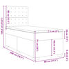vidaXL Boxspringbett mit Matratze Schwarz 80x200 cm Kunstleder