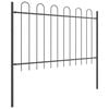 vidaXL Gartenzaun 7 pcs Grau 11,9 x 0,8 m Pulverbeschichteter Stahl