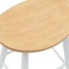vidaXL Esszimmerst&uuml;hle 2 pcs Wei&szlig; 46 x 37 x 63 cm Massives Gummiholz