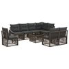 vidaXL Gartensofa-set 9 Stk. Grau Poly-Rattan
