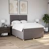vidaXL Boxspringbett mit Matratze Taupe 160x200 cm Stoff