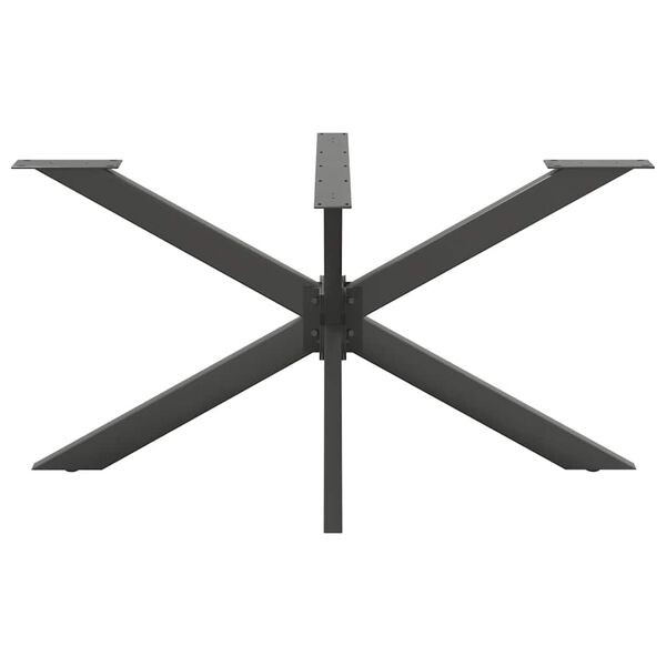 vidaXL Esstischbein in Spinnenform Anthrazit 150x78x(72-73) cm Stahl