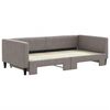 vidaXL Tagesbett Ausziehbar Taupe 100x200 cm Stoff