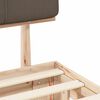 vidaXL Bettgestell mit gepolstertem Kopfteil Taupe 90 x 190 cm
