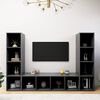 vidaXL TV-Schr&auml;nke 3 Stk. Grau 142,5x35x36,5cm Holzwerkstoff