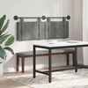 vidaXL H&auml;ngevorderseite Wandmontiert Dunkelgrau 130 x 55 x 5 cm Samt