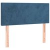 vidaXL Boxspringbett mit Matratze & LED Dunkelblau 80x200 cm Samt