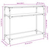 vidaXL Konsolentisch mit Glasplatte Transparent 98x35x81 cm Stahl