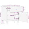 vidaXL Nachttisch 50x33x60 cm Massivholz Mango