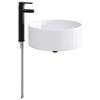 vidaXL Waschbecken mit Wasserhahn und Abfluss Matt Schwarz