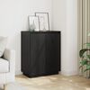 vidaXL Sideboard Schwarz 60x34x75 cm Massivholz Kiefer